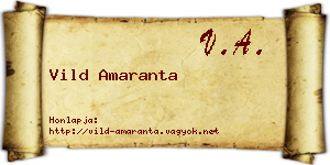 Vild Amaranta névjegykártya